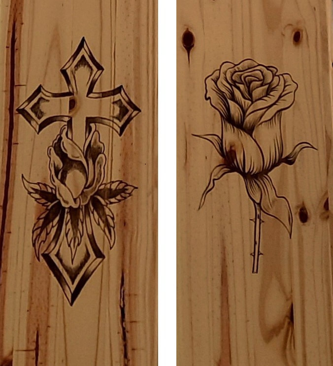 Etched Panels to customize the Peace Casket